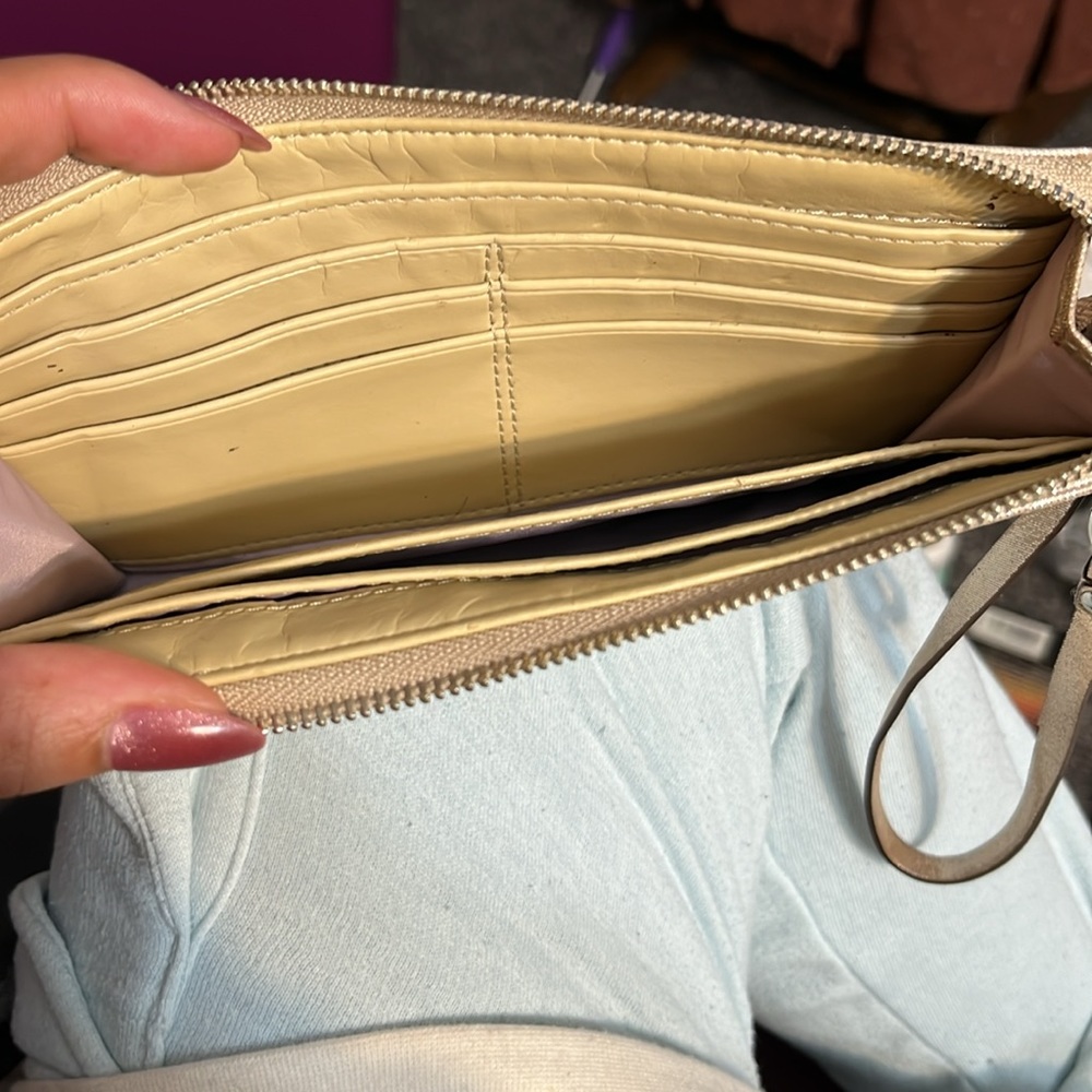 Coach Silvery Champagne Wristlet Wallet - Picture 4 of 8